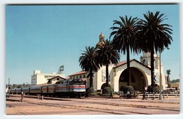 Railroad Postcard Locomotive Santa Fe Amtrak 229 Train Railway Chrome San Diego - £11.35 GBP