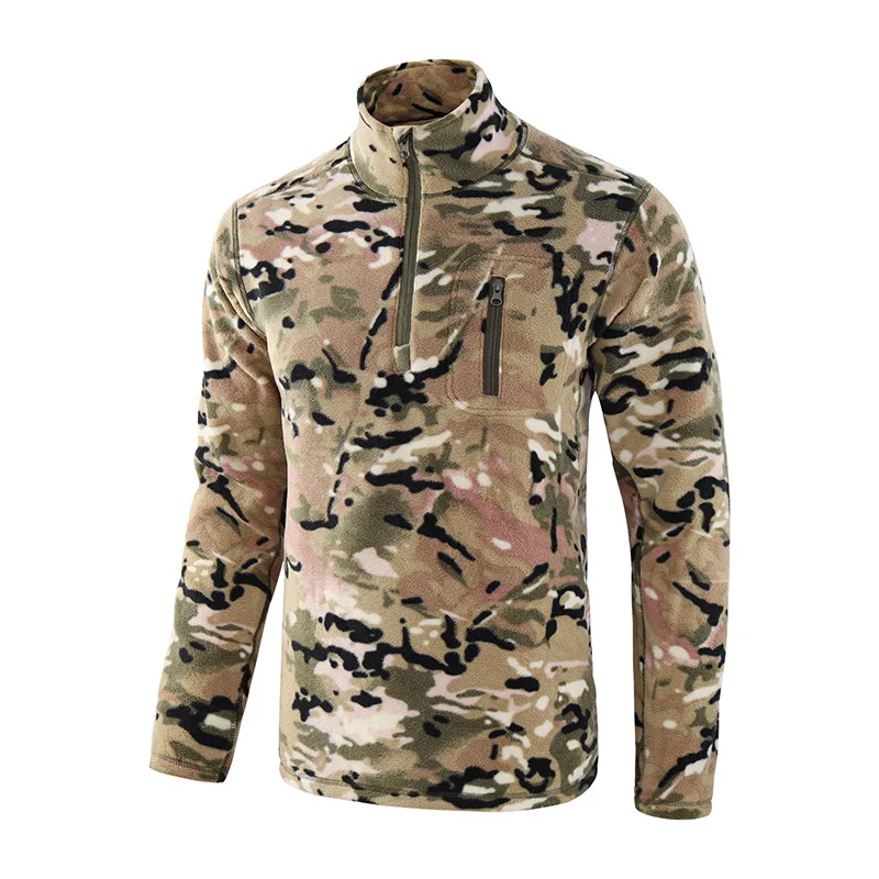 Men&#39;s Outdoor Hi Warm Fleece Jacket Liner Army Fans  Training  Jackets Autumn Wi - £158.27 GBP