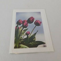 1x Purple Tulips Photograph Card Flower Nature Blank Handmade Card Farle... - £3.15 GBP