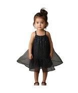 Jessica Simpson Black Sheer Sparkle Outer Layer Sleeveless Dress Size 2T - $21.78