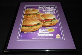 Wendy&#39;s 2004 Chicken Sandwiches 11x14 Framed ORIGINAL Advertisement  - £27.68 GBP