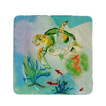 Betsy Drake Betsy&#39;s Sea Turtle Coaster Set of 4 - £27.37 GBP