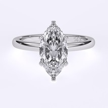 2CT Marquise Cut Solitaire F-G Color with VS/ SI Clarity Lab-Grown Ring.  - £1,884.31 GBP