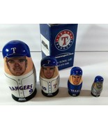 Vintage 2004 Texas Rangers Nesting Dolls Blaylock, Young, Teixeira, and ... - £15.54 GBP