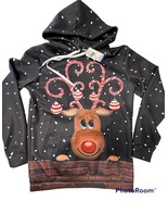 COCOPA Unisex Christmas Hoodie Printed Kangroo Pocket Pullover  Size XL - £20.35 GBP