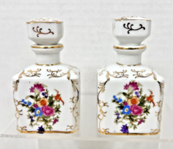 2 Vintage Irice Floral &amp; GOLD Perfume Scent Bottles In Great Shape 3 1/2... - $628.71 MXN