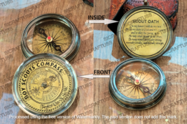 Antique Boy Scout Calender Compass | Boy Scout Oath | Traveler&#39;s Camping... - $30.86