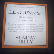 BNIB Sunday Riley C.E.O. Afterglow Brightening Vitamin C Cream Moisturizer 1.7oz - £47.40 GBP