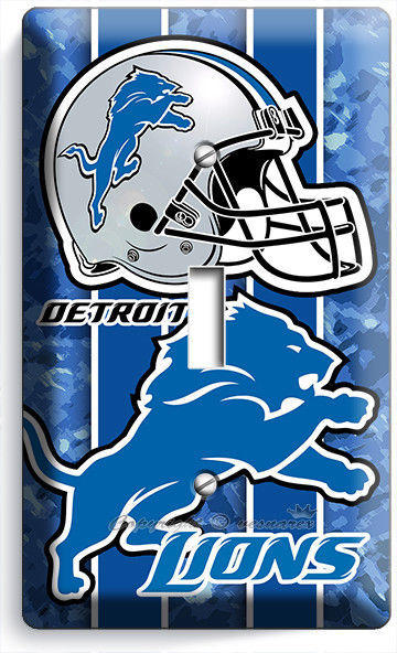 DETROIT LIONS FOOTBALL SINGLE LIGHT SWITCH WALL PLATE COVER BOYS ROOM HOME DECOR