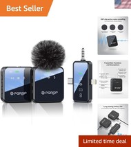 Compact Lavalier Mic: 328ft Wireless Transmission, Perfect for Vlogs &amp; T... - $60.00