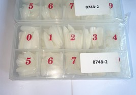 500pcs Clear Fake Nails Full Cover Tips Boxed Set Mixed Sizes 0-9 Manicure image 6