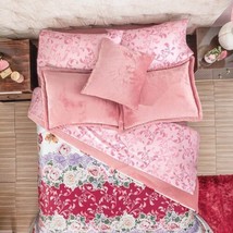 CHLOE FLOWERS BLANKET WITH SHERPA SOFTY THICK AND WARM 12 PCS QUEEN - $173.24