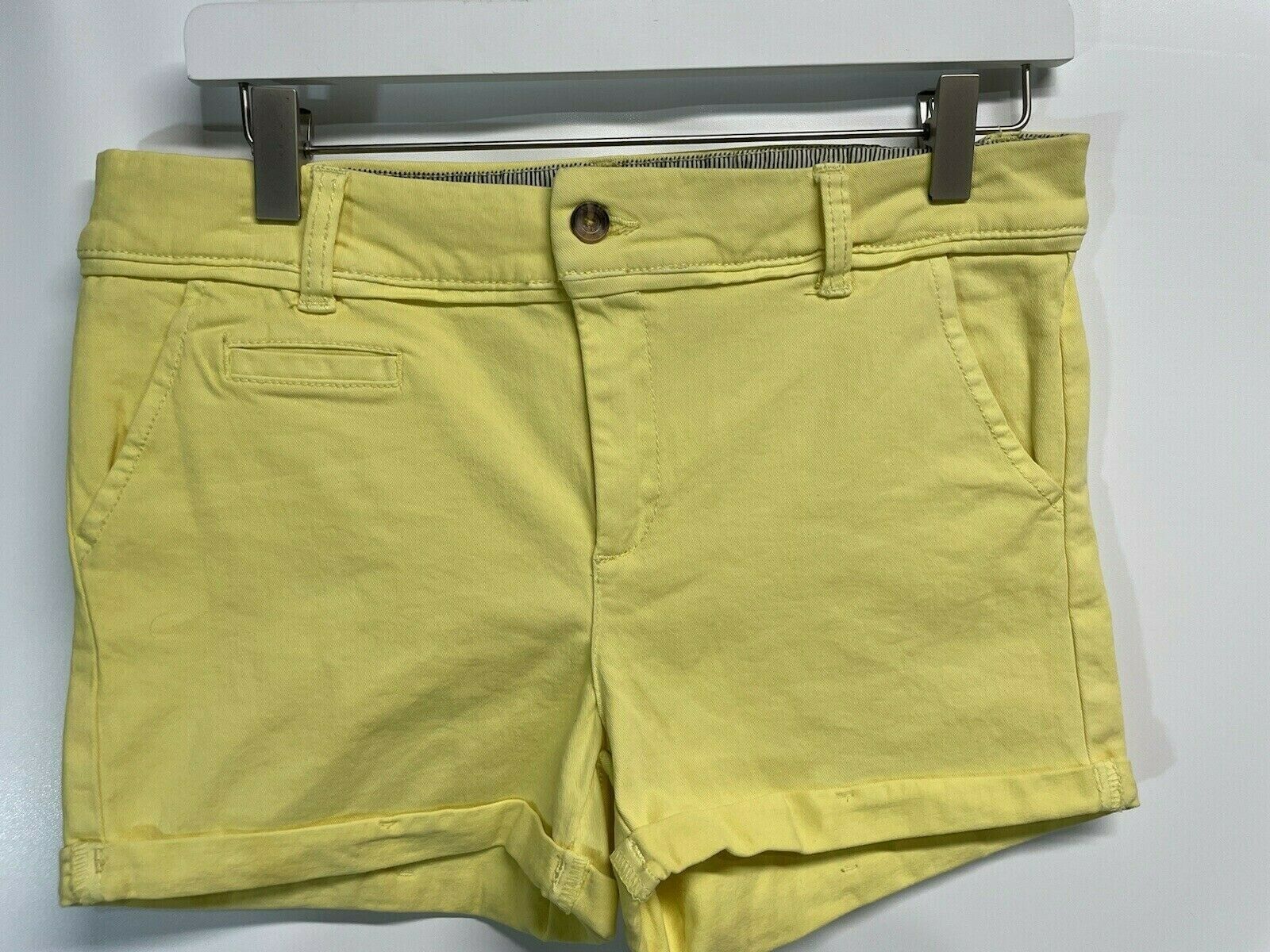 xiomi Made Love Chino Shorts Stretch Cotton Modern Flat Pocket Yellow NE... - $12.57