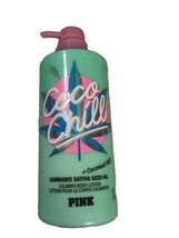 Victoria&#39;s Secret Coco Chill Calming Body Lotion With Sativa Seed Oil- Pink - £22.74 GBP