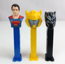 Lot of 3 Comics Superhero Pez Dispensers Black Panther Superman Bumblebee (F) - $9.69