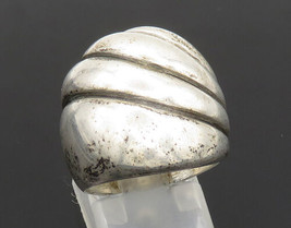 KABANA 925 Silver - Vintage Graduated Scalloped Dome Ring Sz 7.5 - RG24529 - £47.53 GBP