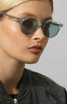 CELINE CL40010U 84X Women&#39;s Round Transparent Sunglasses - Light Blue - £209.39 GBP