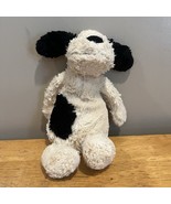 Jellycat London Bashful Puppy Dog Cream Body Black Spot 12&#39;&#39; Plush Stuff... - $24.35 CAD