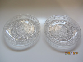 2 VINTAGE GLASS LITTALA CIRCLES OF HOB NOBS 6-3/4&quot; ACROSS PLATES - £7.96 GBP