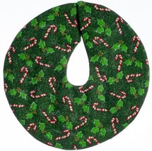 Christmas Tree Skirt w Candy Canes BB90003 Barbara O&#39;Brien Dollhouse Min... - £6.67 GBP