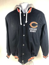 Chicago Bears Super Bowl Xx Championship Cotton Jacket Sewn Logos Mens Large - £43.25 GBP