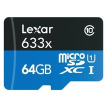 Lexar High-Performance microSDXC 633x 64GB UHS-I/U1 USB 3.0 Flash Memory Card - $67.70
