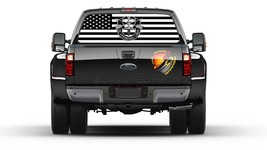 American Flag  Black &amp; White Army Special Forces Rear Window Perf Graphi... - £40.40 GBP