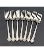 Gorham Plate 1930 LADY CAROLINE Salad Fork Set of 7 VTG Rare - $46.74