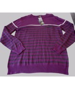 Men&#39;s Amplify Long Sleeve Sweater Purple &amp; Black Size LARGE NEW - $25.17 CAD