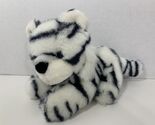 Fiesta 1989 vintage 9100 plush 8” white black tiger blue eyes stuffed an... - $15.74