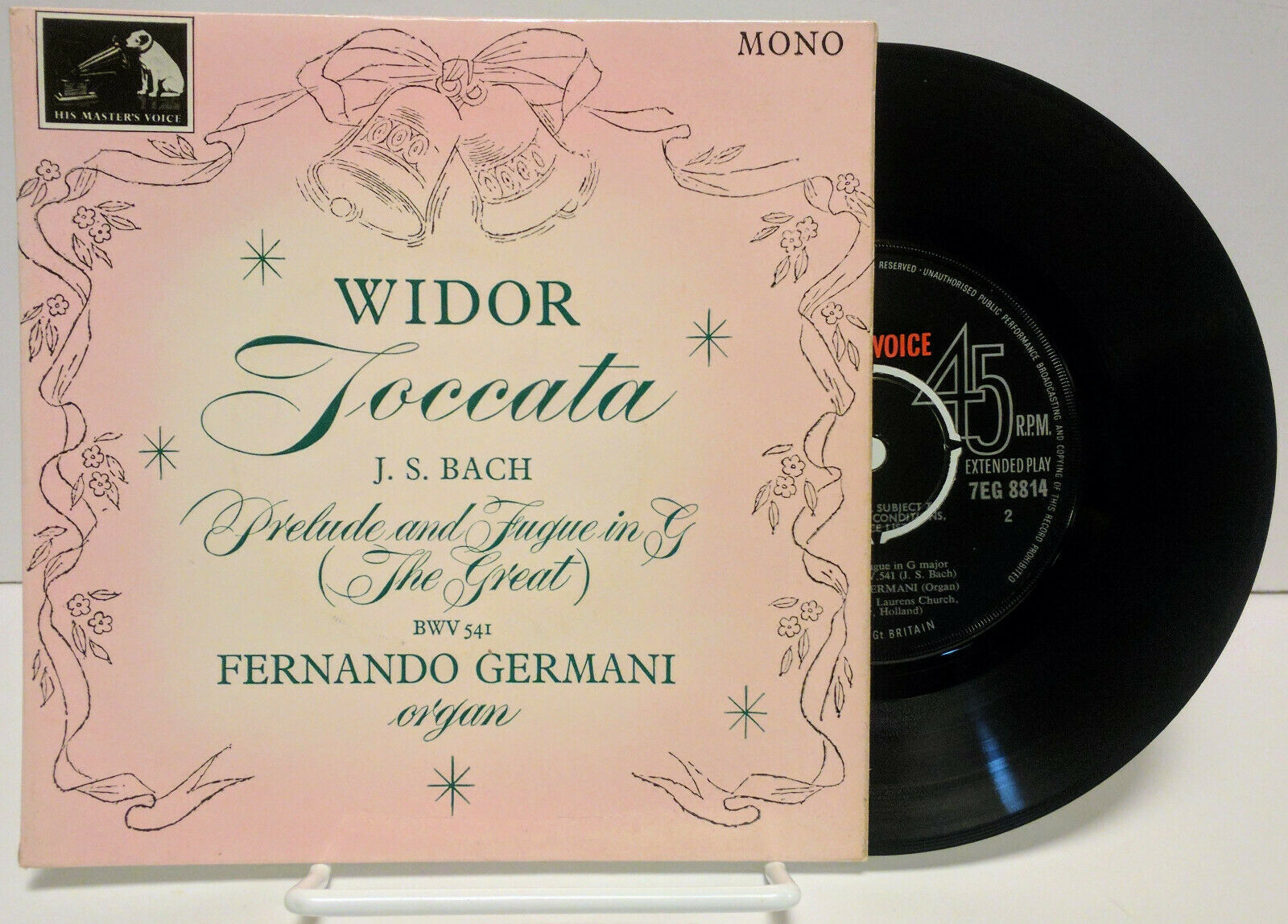Primary image for Widor Bach Germani ‎Toccata & Prelude And Fugue In G, His Masters Voice 7EG 8814