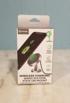 Nano Suction Stick On Car Cellphone Holder Mount Wireless Charger NIB Silver - £7.54 GBP