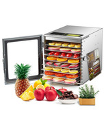 Food-Dehydrator Machine 8 Stainless Steel Trays, 500W Jerky Dehydrator f... - $409.49