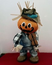 Gemmy Pumpkin Fiddler Animated Scarecrow Dances Plays Music 13&quot; Tall - $555.35 MXN