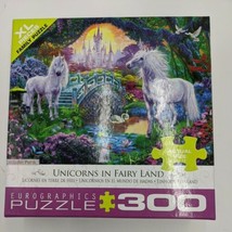 Eurographics Jigsaw Puzzle Unicorns In Fairy Land  300 XL Large Pieces b... - $17.81