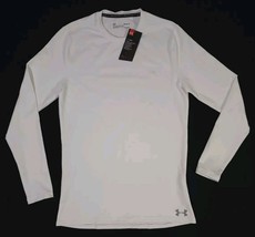 Under Armour ColdGear Fitted Crew Active Top White Long Sleeve Men&#39;s M N... - £34.36 GBP