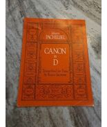 Johann Pachelbel Canon in D piano sheet music Hansen House - $7.92