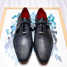 Pannuci Exotic Classic Dress Oxford Shoes Black image 12