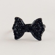 Black Bow Ring Adjustable Metal Fashion Jewelry