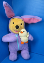 Disney Easter Friend Winnie Pooh Bear 2001 Stuffed Plush 16&quot; Fisher Pric... - $12.00