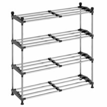 Shoe Rack Organizer For Closet Entryway, 4-Tier Expandable Free Standing... - £53.28 GBP