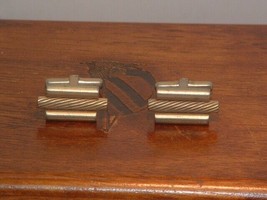 Pre-Owned Vintage Men’s Gold Tone 3 Bar Fashion Cuff Links - £5.53 GBP