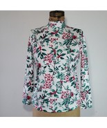 Karen Scott Shirt Size PM NWT Long Sleeve Holly Berries Holiday Mock Neck - £9.98 GBP