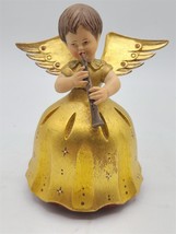 Vintage Reuge Swiss Music Box Anri Angel with horn - Gold Leaf - £35.10 GBP