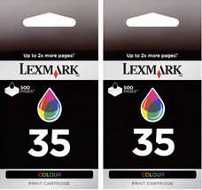 New Genuine Lexmark 35 2PK Ink Cartridges Box P Series P4330 X Series X5210 - $39.99