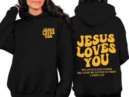 Jesus Loves You Hoodie, Christian Hoodie, Christian Sweatshirt, Jesus Ho... - £23.46 GBP