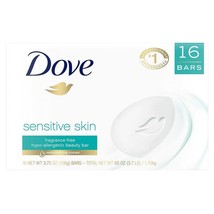 PACK OF 16 BARS Dove Unscented Beauty Soap Bar: SENSITIVE - £36.92 GBP