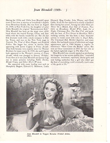 Joan Blondell original clipping magazine photo 1pg 8x10 #Q6231 - $4.89