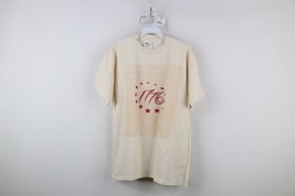 Vintage 90s Mens Medium Spell Out 1776 Declaration of Independence T-Shirt Beige - $44.50