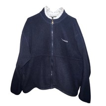 Vintage Timberland Weather Gear Mens Fleece Jacket Zipper Front Blue XL ... - $10.96